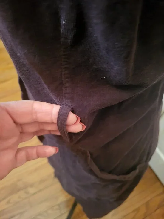 Universal Thread Brown Corduroy Jumper Dress Pockets L Cottage Peasant Milkmaid - Picture 9 of 9